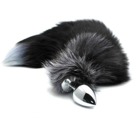 Пробка с хвостом Black & White Fox